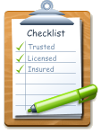 Checklist Trusted Licensed Insured